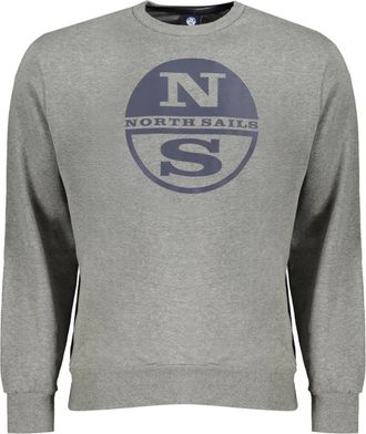 North Sails Sweatshirt met Lange Mouwen - Heren - Sweatshirts - Grijs - S - Katoen - Hoodies & sweatvesten
