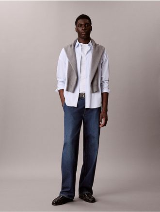 Calvin Klein Jeans Calvin Klein Mens Barrel Trousers - Medium Blue - 29W x 30L