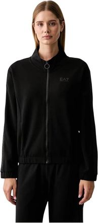 Emporio Armani Zip-through Sweatshirt - Dames - Vesten met rits - Zwart - L - Katoen - Hoodies & sweatvesten