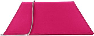 Amina Muaddi Pochette Damess Satijn Fuchsia/Framboos