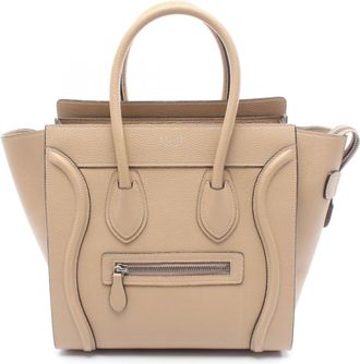 Celine Beige Leather Tote Bag (Pre-Owned)