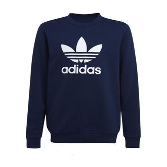 adidas Kids Sweatshirts, male, Blue, 12 Y, Crewneck Sweatshirt