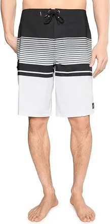 O'Neill Lennox Stripe 21 Boardshorts Mens Swimwear White : 33, Elastane/Polyester