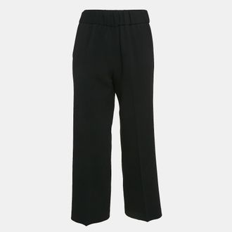 Moschino Boutique Moschino Black Crepe Wide Leg Pants