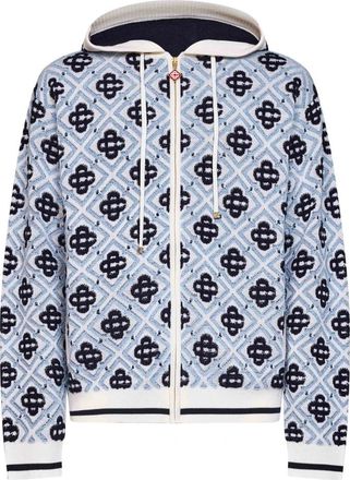 Casablanca CC Monogram Zip Hoodie - Heren - Vesten met rits - Veelkleurig - XL - Wol - Hoodies & sweatvesten