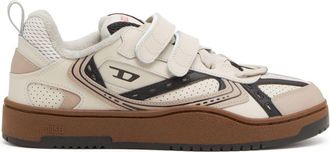 Diesel S-Ukiyo panelled leather sneakers - men - Polyester/Fabric/Calf Leather/Fabric/Rubber - 41 - Neutrals