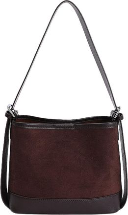 Generic Kexpery PU Bucket Bag for Women Girls Zipper Shoulder Bag Adjustable Shoulder Strap Patchwork Bag for Shopping Outings