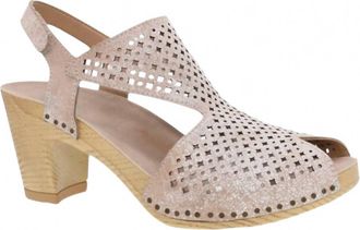 Dansko Womens Teagan Heeled Sandals In White Vintage