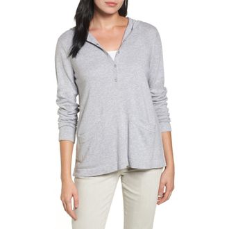 Eileen Fisher Organic Cotton Hoodie in Dark Pearl at Nordstrom Rack, Size Xx-Small