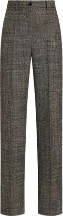 Dolce & Gabbana Tailored Broeken - Dames - Straight fit broeken - Grijs - XS - Wol - Broeken