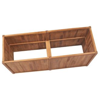 Berkfield Home Garden Raised Bed 150x50x70 cm Solid Teak Wood in Brown | Size: 150 x 50 x 70 cm