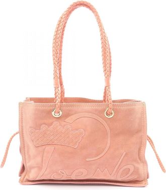 Loewe Pink Leather Handbag Tote Bag (Pre-Owned)