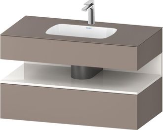 Duravit Qatego Lavabo Encastrado Con Base De Lavabo Consola, - Duravit