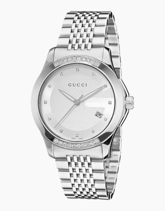 Gucci Mens Gucci YA126407 G-Timeless Silver Dial Mens Watch