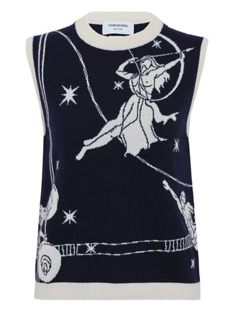 Thom Browne graphic vest - Blue