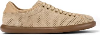 Camper Strobel Beige Perforated Pigskin Sneakers