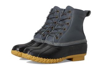 L.L.Bean Bean Boots 8 Fleece Lined Womens Boots Iron/Black/Gum/Slate Plaid : 8 B - Medium, Leather/Synthetic