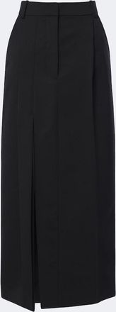 Givenchy Falda midi de lana plisada
