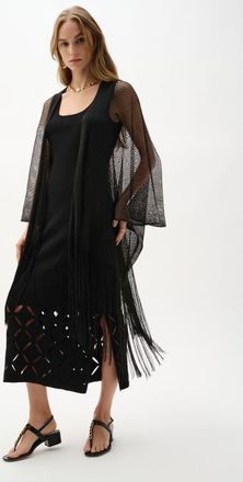Joseph Ribkoff Bohemian Open-front Kimono in Black at Nordstrom