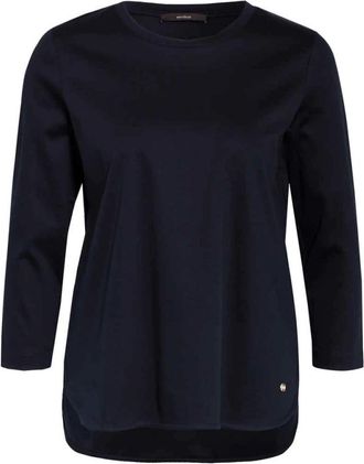 Windsor Shirt met 3/4 mouwen - Dames - Tops - Blauw - Maat: XL Katoen