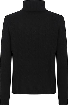 Polo Ralph Lauren Turtlenecks, female, Black, XS, Wool-Cashmere Turtleneck Jumper