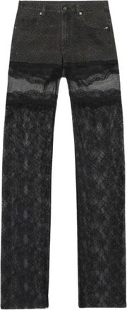 Blumarine Rechte broek - Dames - Straight fit broeken - Grijs - 2XS - Broeken