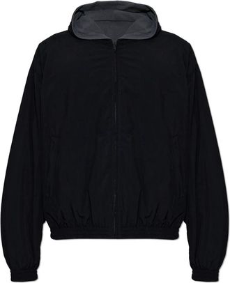 Balenciaga Cursive Reversible Tracksuit Jacket - Heren - Zomerjassen - Zwart - M - Polyester - Jassen