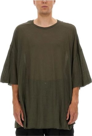 Rick Owens Tommy T - Heren - Shirts - Groen - ONE Size - Katoen - Tops