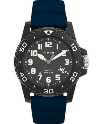 Timex Main Street Mens Blue Watch TW5M61100 Silicone - One Size