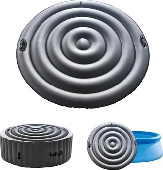 OEM 1 Cubierta Para Spa, Redonda - 135 Cm, Asa Reforzada, Pvc Duradero, Ahorro De Energ&iacute;a, Para Jacuzzis Exteriores