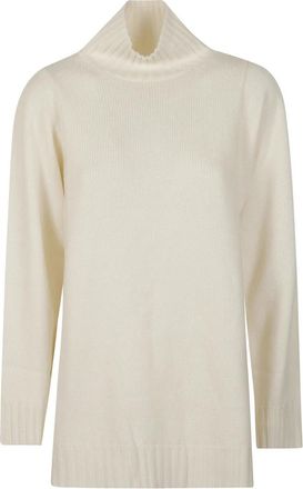 Max Mara Aceti Turtleneck - Dames - Coltruien - Wit - S - Kasjmier - Truien & Vesten