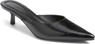 Open Edit Carmen Mule Pump in Black Crinkle at Nordstrom, Size 6.5