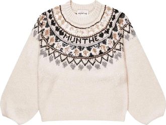 Munthe Gebreide kleding - Dames - Ronde hals truien - Beige - L - Truien & Vesten