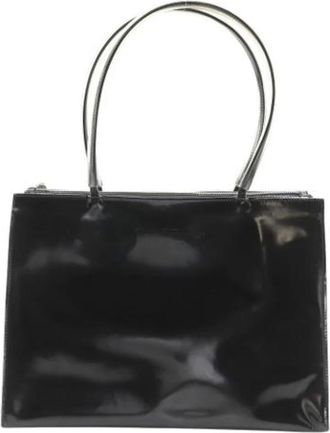 Ferragamo Pre-owned Shoulder Bags, female, Black, Size: ONE SIZE Pre-owned Leather Shoulder Bag