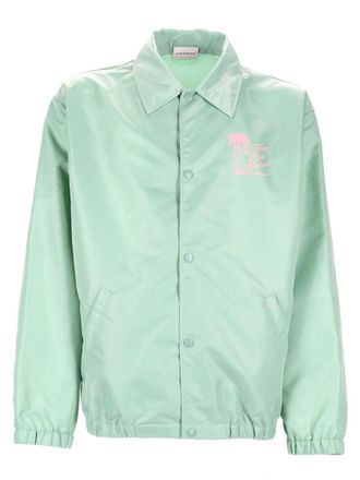 Dr&ocirc;le de Monsieur Mint Green Slogan Palmiers Jacket