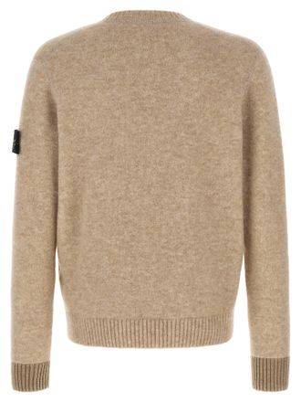 Stone Island Crew Neck Alpaca & Virgin Wool Sweater - Beige