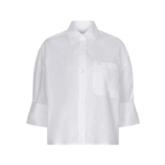 Dante6 Gabe Cropped Shirt - Dames - Blouses & Shirts - Wit - Maat: L Katoen