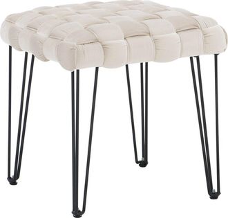 Linon Neva Square Ottoman Stool