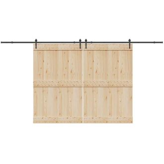 vidaXL Vidaxl - Kit De Herrajes Para Puertas Correderas Acero Negro 427 Cm
