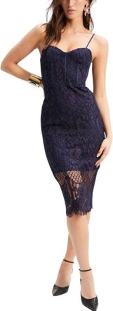 Bardot Florence Lace Dress In Navy
