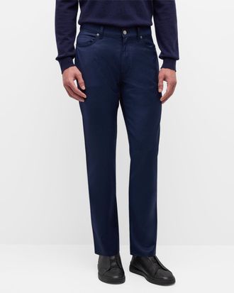 Ermenegildo Zegna Mens Wool Flannel 5-Pocket Pants