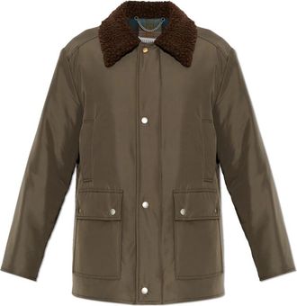 Maison Margiela Jas met Bontkraag - Heren - Zomerjassen - Groen - M - Wol - Jassen