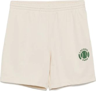 Lacoste Fleece shorts met 3D-print - Beige