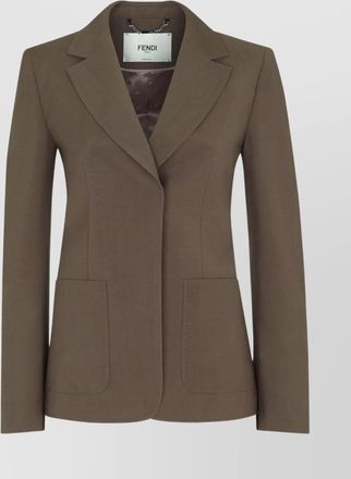 Fendi lapels wide tailored jacket
