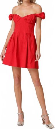 Line & Dot Carmin Mini Dress In Red