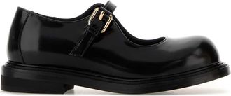 Moschino Black Leather Olivia Ballerinas