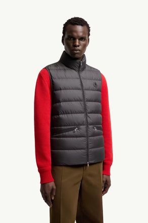 Moncler Mens Gilet Doudoune Treompan Noir Black Down Jackets Coat