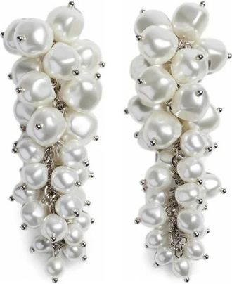 Simone Rocha Parel Cluster Druppel Oorbellen - Dames - Oorbellen - Wit - ONE Size - Accessoires
