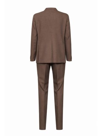 Tagliatore Mens Suit Vesuvio Brown Virgin Wool Suits