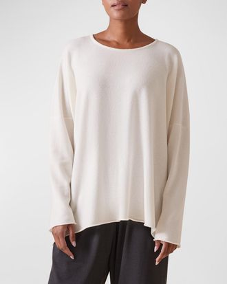 Eskandar Raw-Edged Cashmere Top